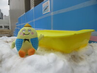 南会津町のキャラクター「んだべぇ」も一緒に来てくれました